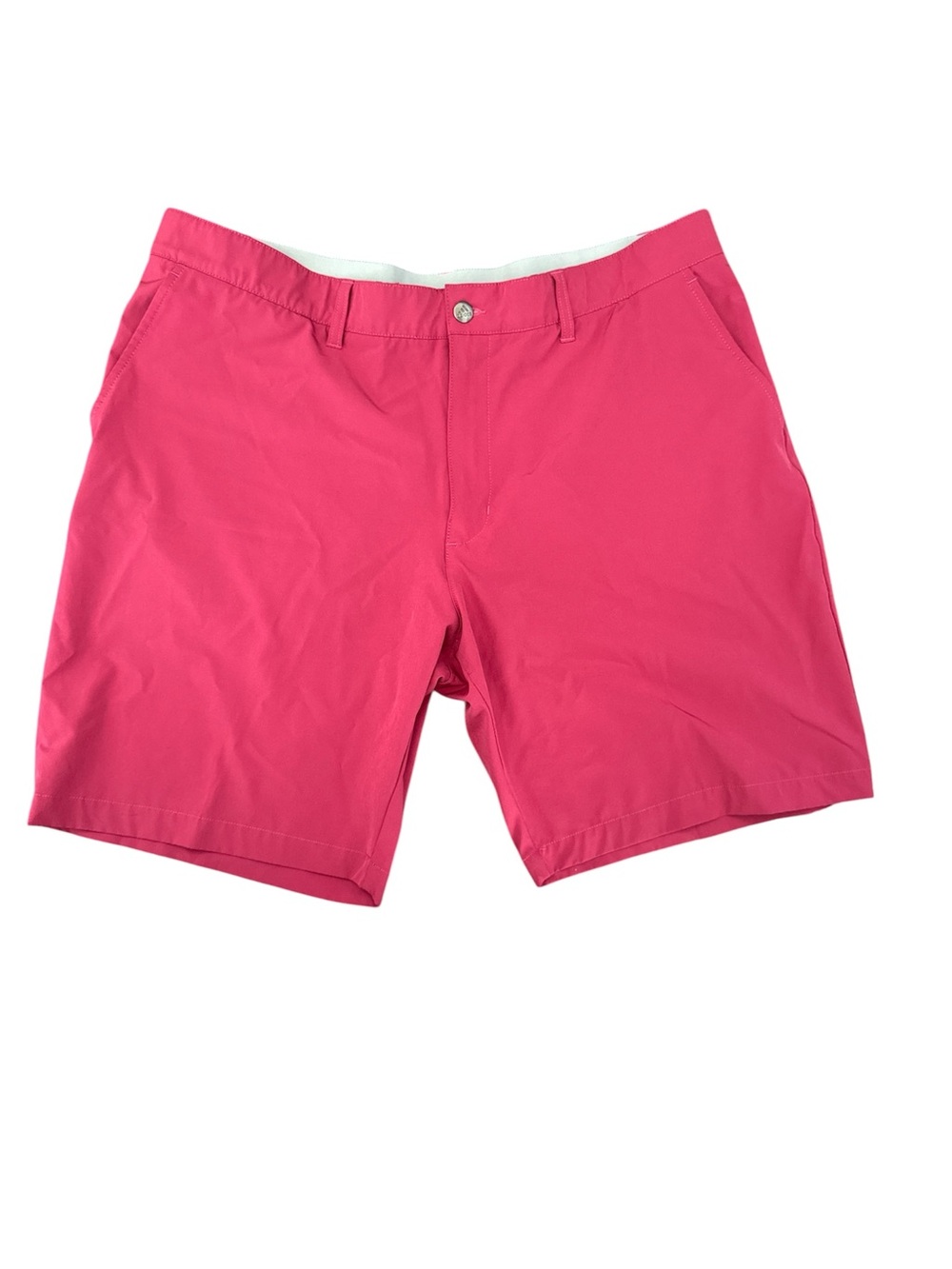 Adidas Men's Flat-Front Shorts in Pink